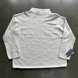 Democracy Off White Size Large Mock Neck Sweater - NWT Retails $78